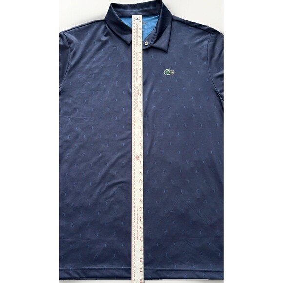 Lacoste Sport Mens 6-XL Navy Blue Regular Fit UV Protect Short Sleeve Polo Shirt - Picture 6 of 10